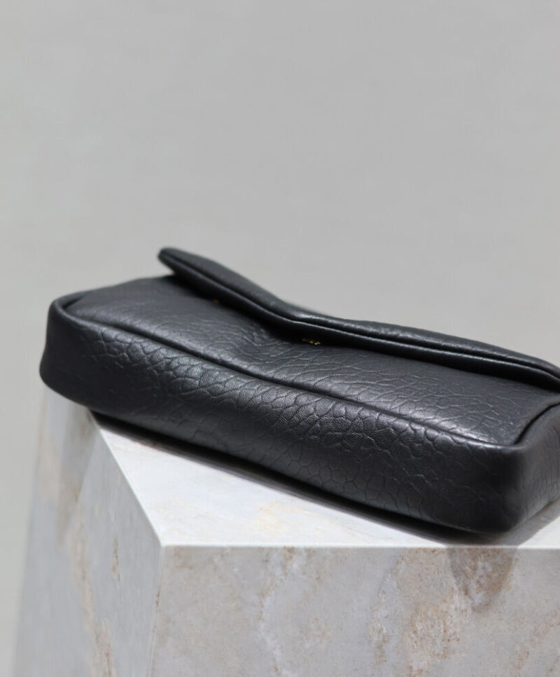 Saint Laurent Calypso Small In Plunged Lambskin Black